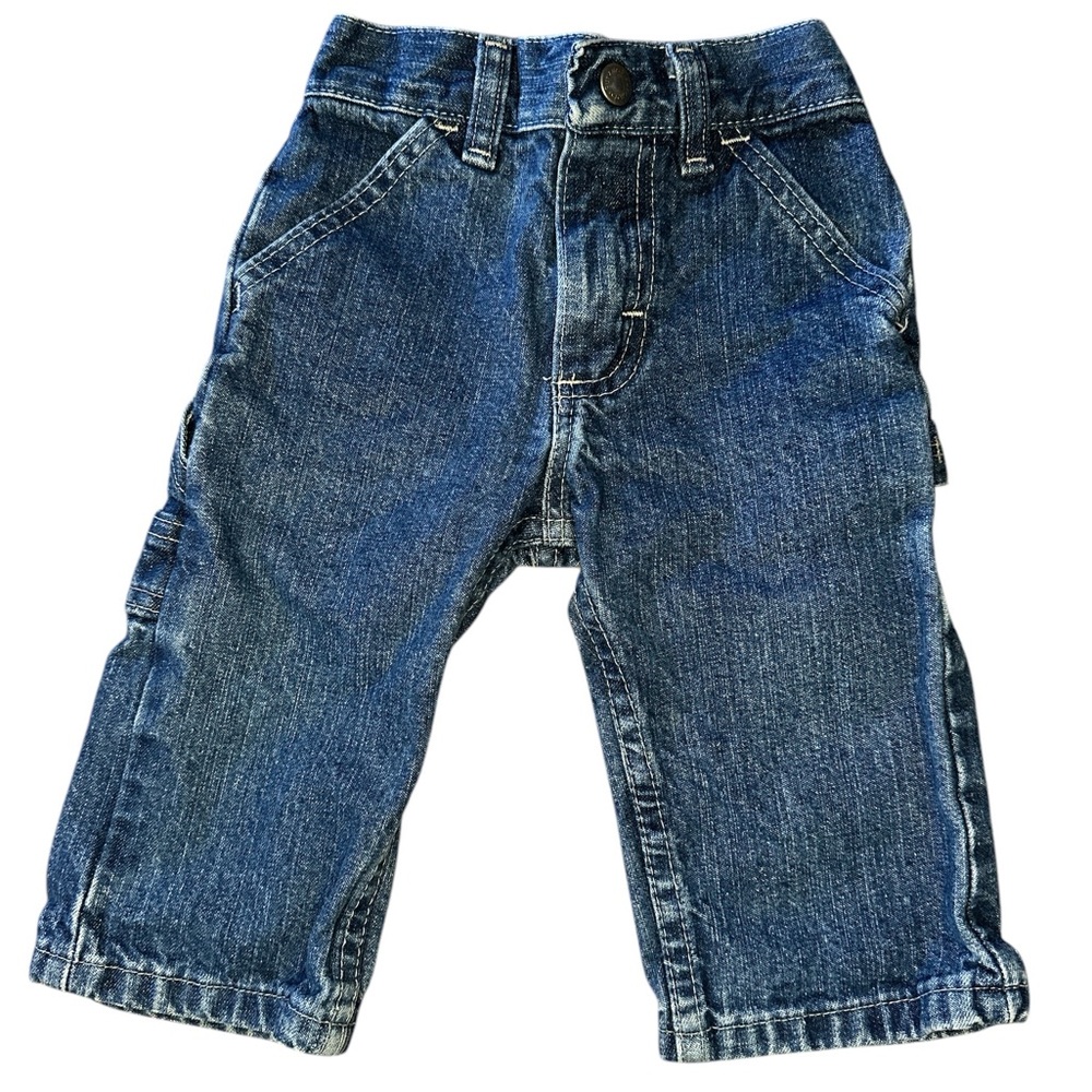 Boy's Wrangler Carpenter Denim Blue Jeans Size 12 Months